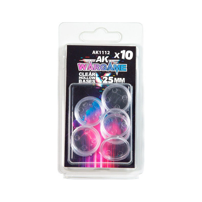 CLEAR HOLLOW BASE 25MM - 10
