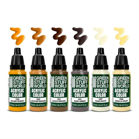 GREEN STUFF WORLD SET PINTURA MNM DORADOS