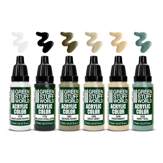 GREEN STUFF WORLD SET PINTURA BLANCO Y NEGRO