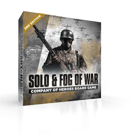 Company of Heroes 2nd Edition Solo Expansion caja componentes fichas dados cartas Quantum Boardgames