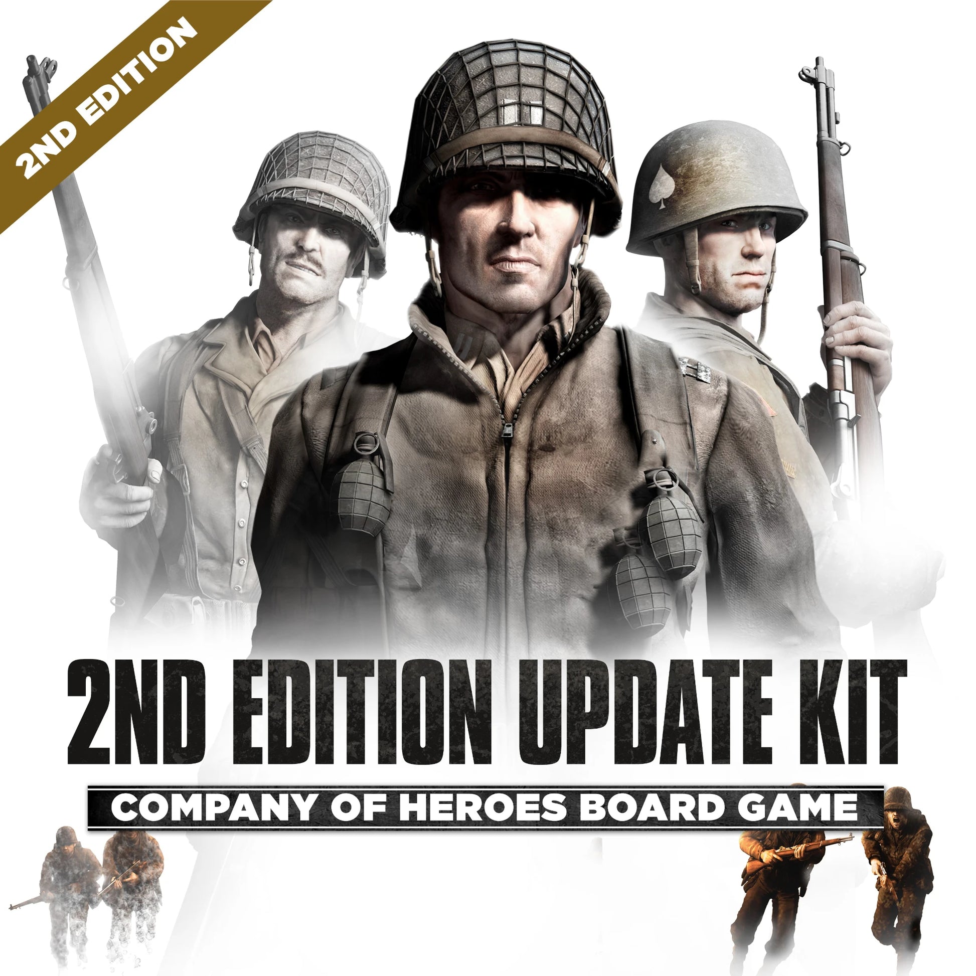Kit actualización Company of Heroes 2ª Edición con mapas Danubio Ardenas cartas comandante Quantum Boardgames