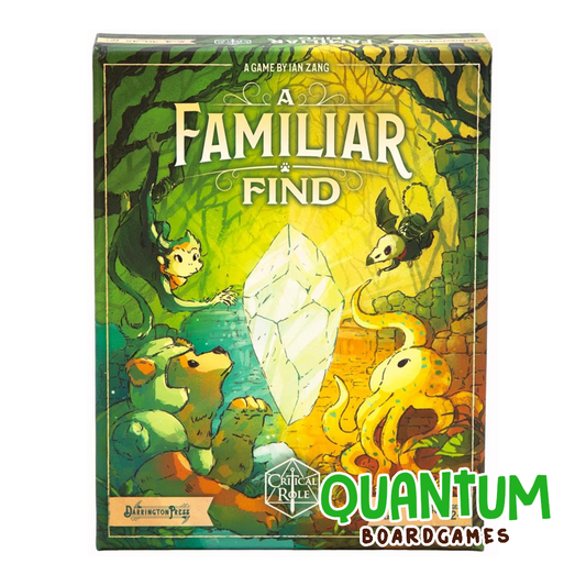 A Familiar Find juego de mesa estrategia Dolphin Hat Games caja componentes