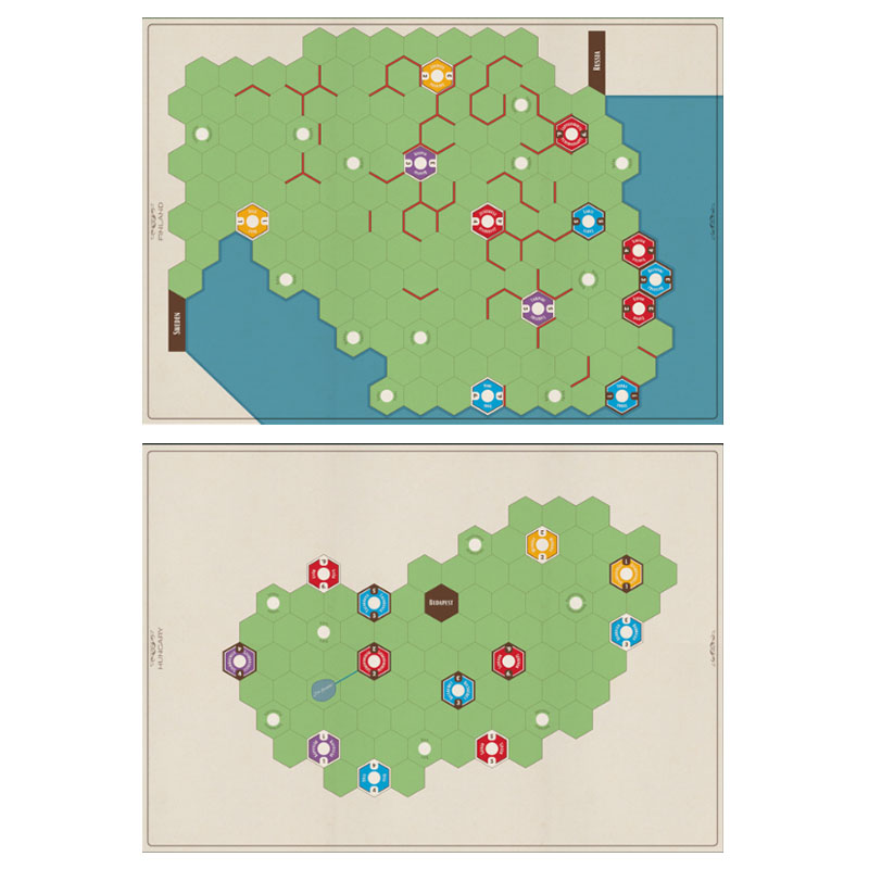 AGE OF STEAM DELUXE EXPANSION MAPS - HUNGARY & FINLAND – Quantum Boardgames