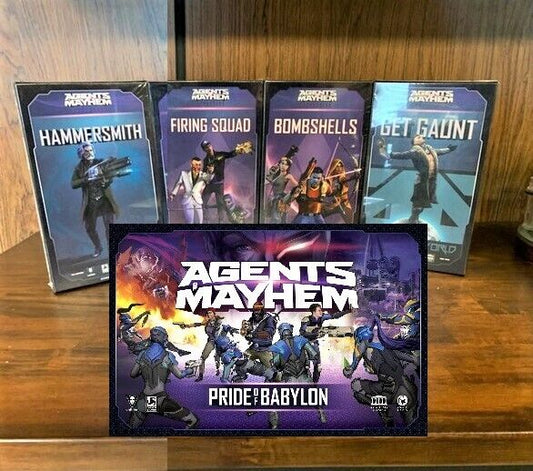 AGENTS OF MAYHEM PRIDE OF BABYLON KICKSTARTER (5 ITEMS)