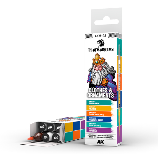 AK INTERACTIVE PLAYMARKERS SET AND CLOTHES AND ORNAMENTS