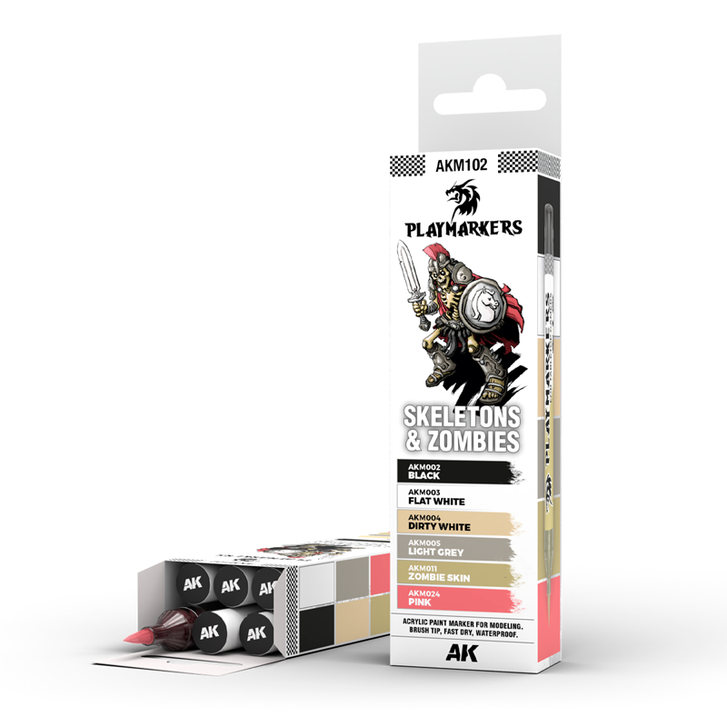 AK INTERACTIVE PLAYMARKERS SET AND SKELETONS AND ZOMBIES