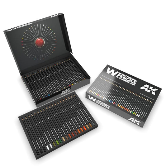 AK INTERACTIVE WEATHERING PENCIL DELUXE EDITION BOX (ALL 37 COLOURS)
