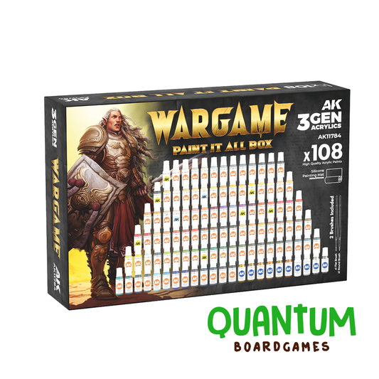 AK Interactive 3GEN Acrylics Wargame Paint It All Box 108 Colors