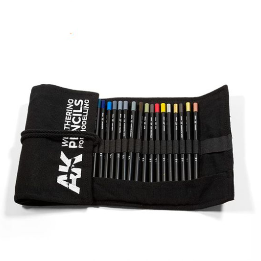 AK INTERACTIVE WEATHERING PENCIL FULL RANGE CLOTH CASE (ALL 37 COLOURS)