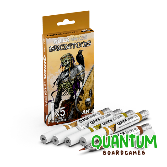 AK Interactive Skeletons Quick Markers Set - Pintura profesional para miniaturas de esqueletos y no muertos