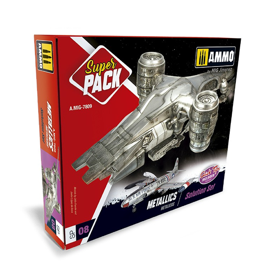 AMMO MIG METALLICS SUPER PACK WEATHERING SET
