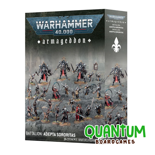 Caja Adepta Sororitas Armageddon Battalion Warhammer 40K con miniaturas Hermanas de Batalla