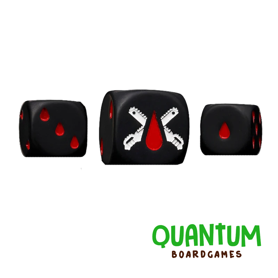 BARON OF DICE CHAIN BLADES MATTE BLACK X25 DICE ROUND CORNER (BLOOD ANGELS)