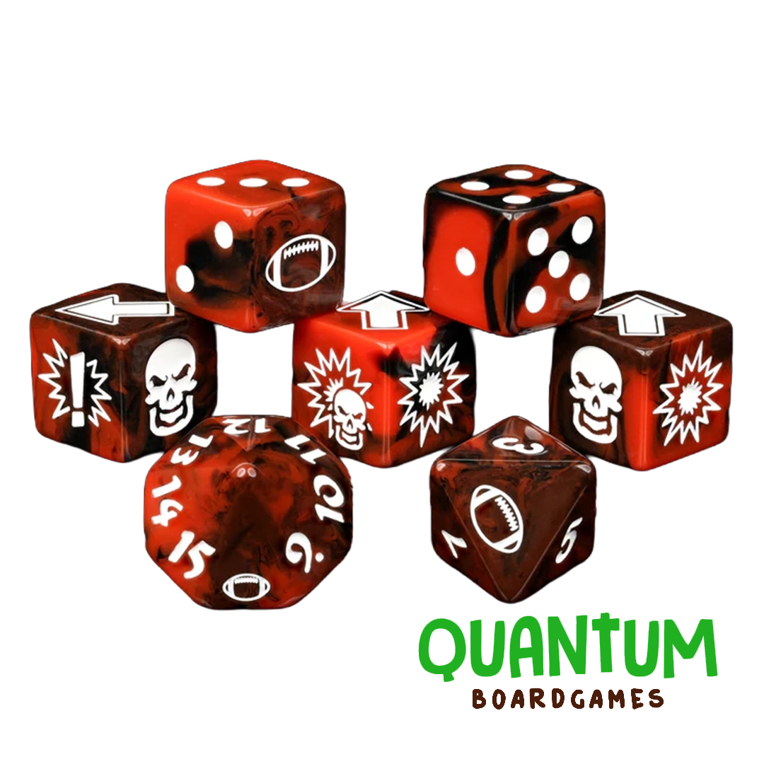BARON OF DICE CHAOS RED BLOOD BOWL DICE (SET OF 7) 1 SET  FOOTBALL