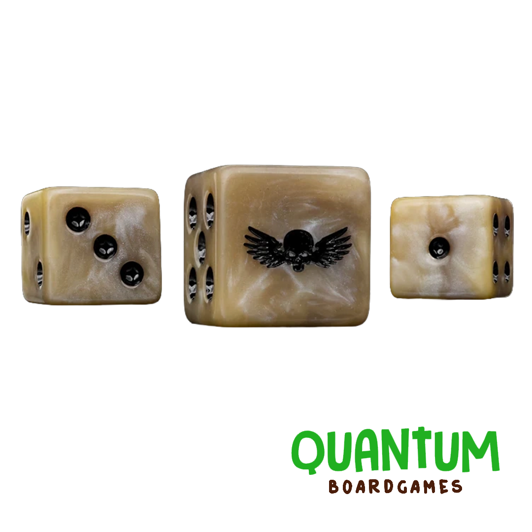 BARON OF DICE DESERT SKULL X25 DICE SQUARE CORNER (ASTRA MILITARUM)