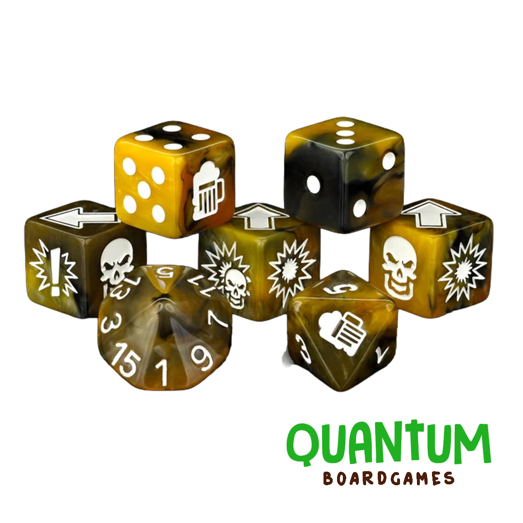 BARON OF DICE GLORIOUS ALE BLOOD BOWL DICE (SET OF 7) 1 SET  BEER