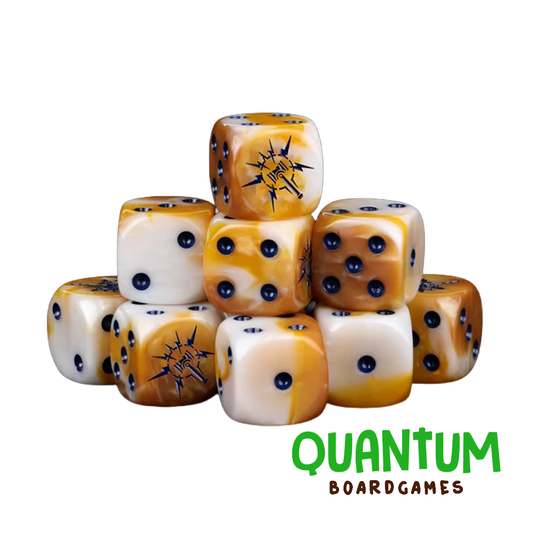 BARON OF DICE LIGHTNING HAMMER DICE GOLDEN HUES X25 DICE ROUND CORNER (STORMCAST ETERNALS)