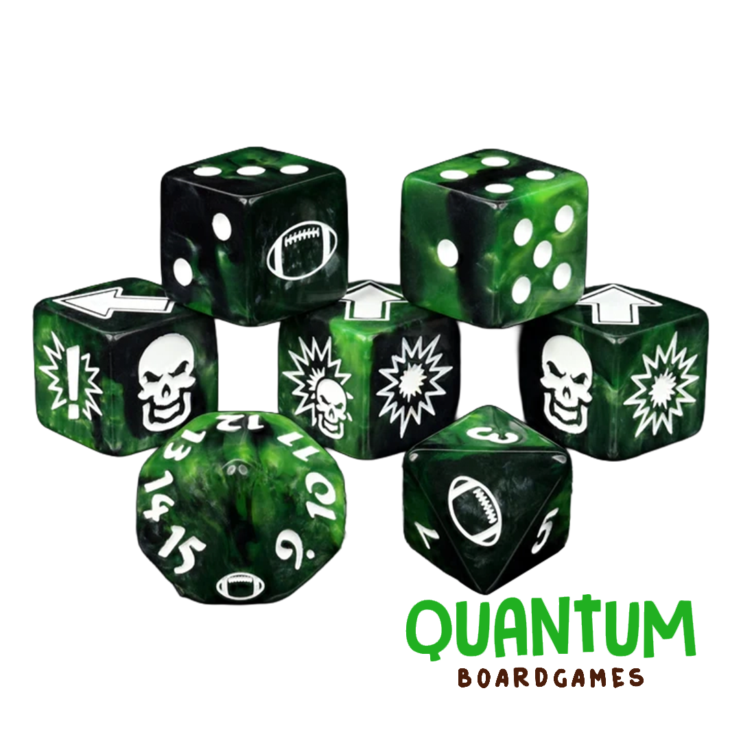 BARON OF DICE WARP GREEN BLOOD BOWL DICE (SET OF 7)
