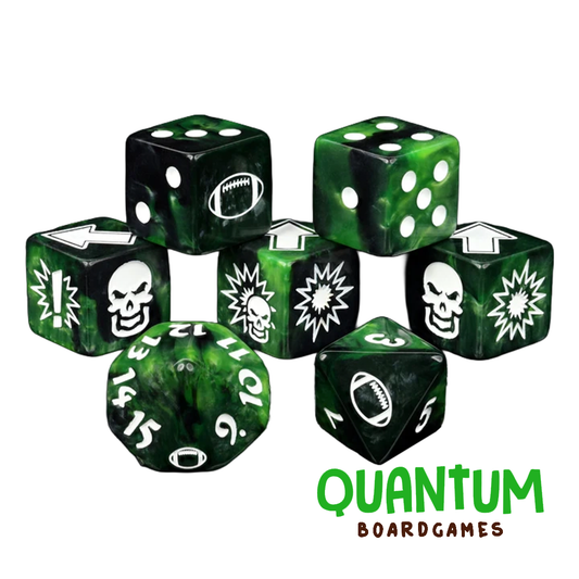 BARON OF DICE WARP GREEN BLOOD BOWL DICE (SET OF 7)