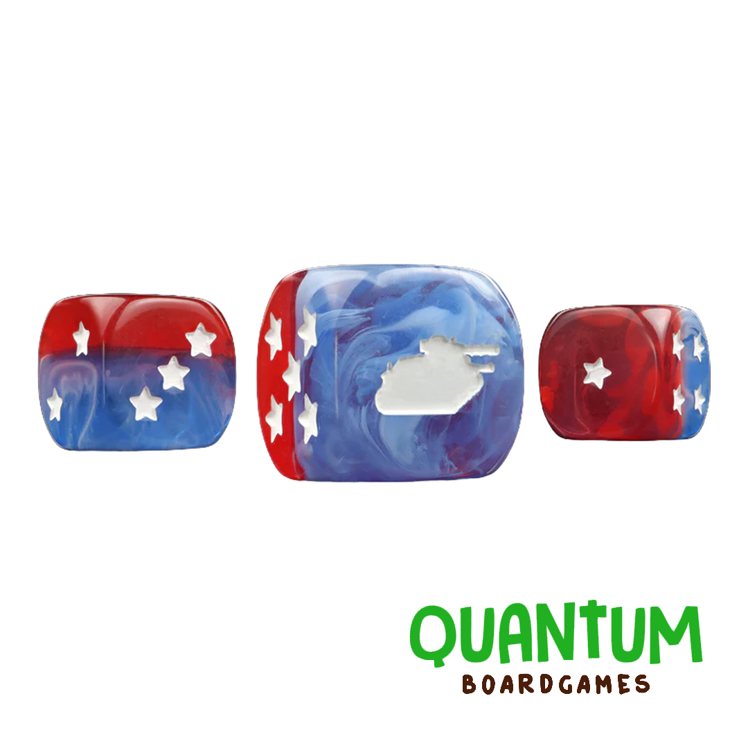 Set de 25 dados Battle Tank Astra Militarum Baron of Dice con temática militar para Warhammer 40K