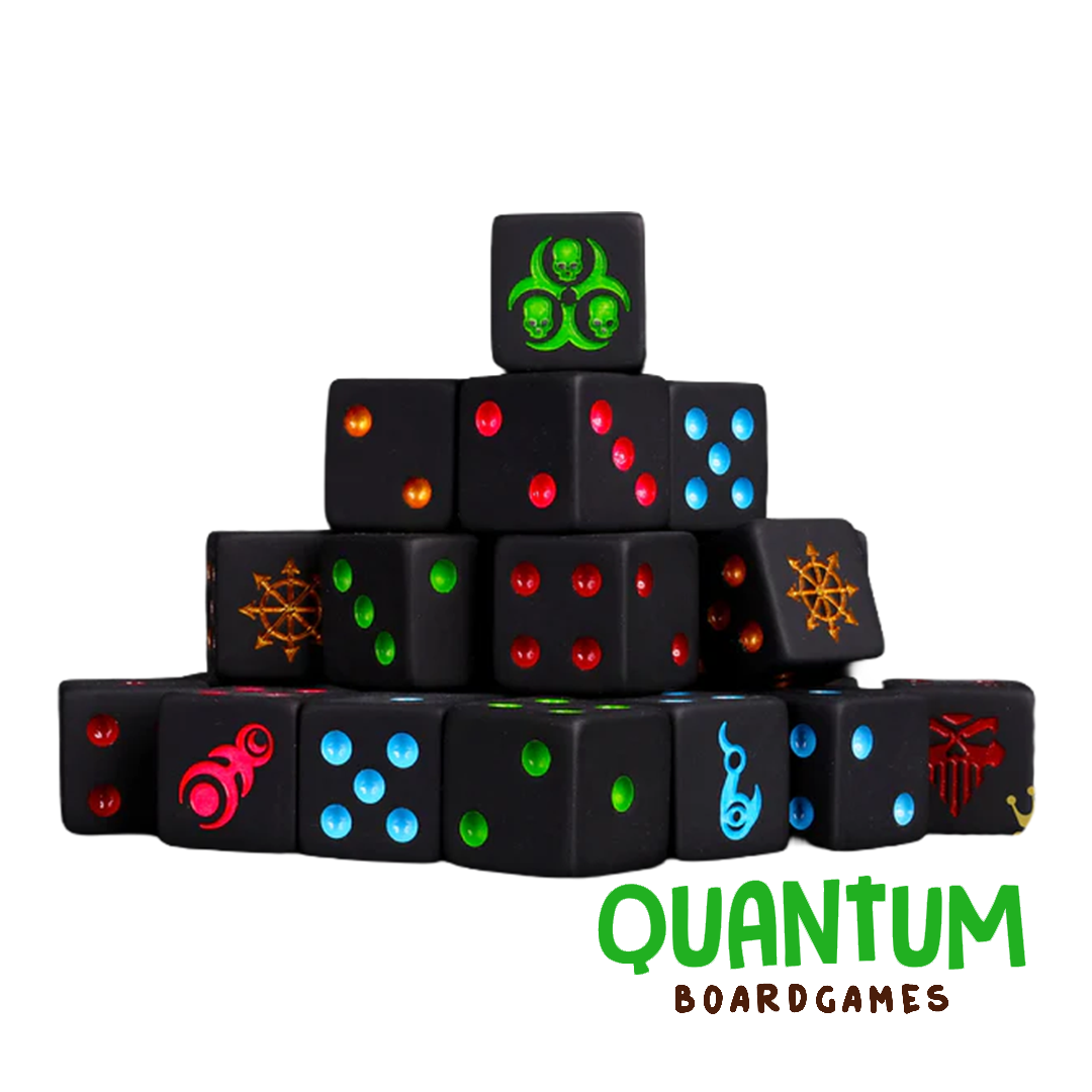 25 Dados Baron of Dice Daemons of Chaos con esquinas redondeadas - Set temático Warhammer