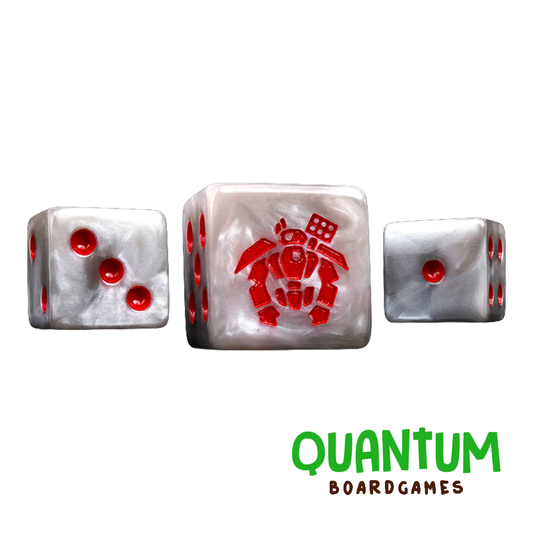 Set 25 dados blancos Crisis Tau Empire Baron of Dice esquinas cuadradas