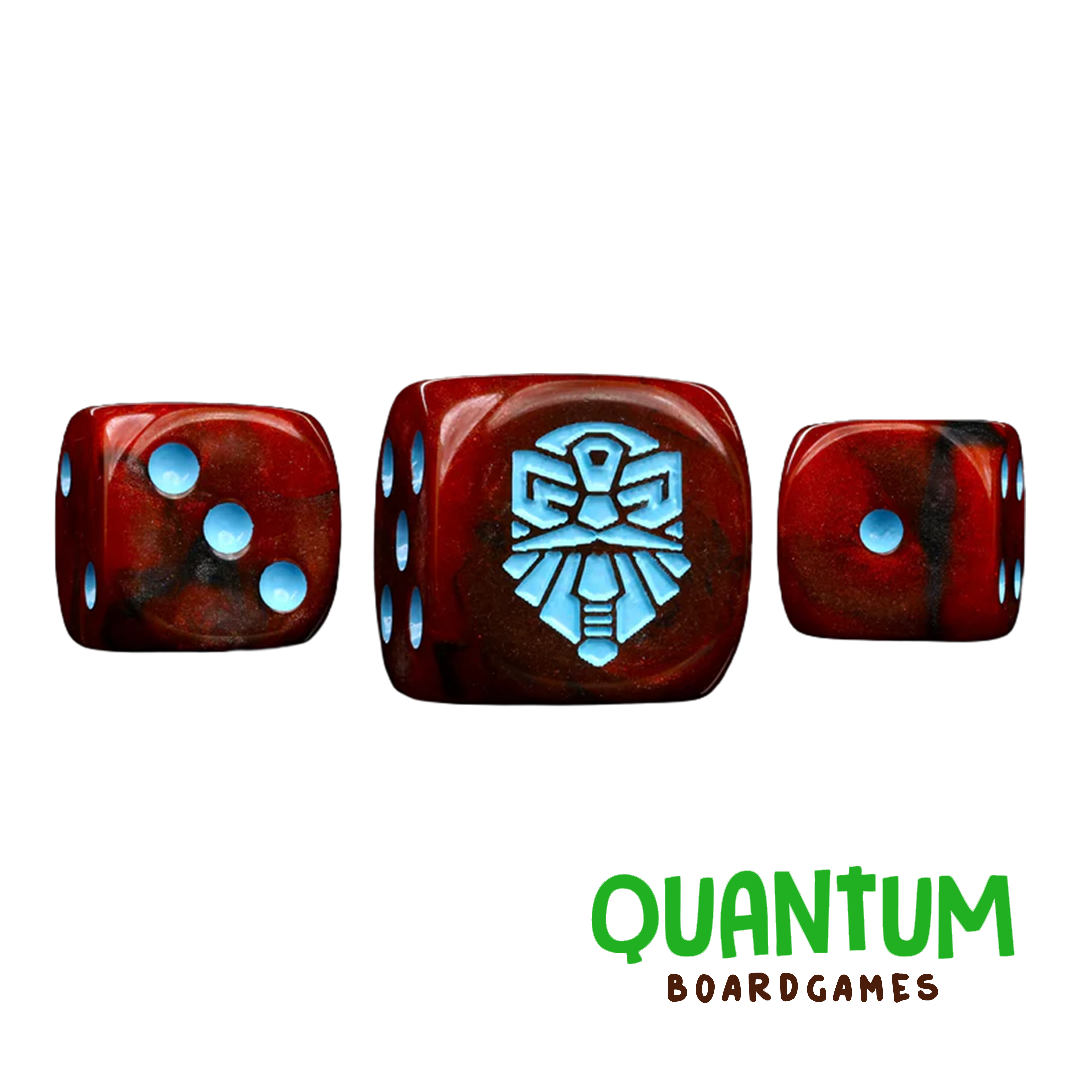 Set 25 dados Baron of Dice tema enano Leagues of Votann Warhammer esquinas redondeadas