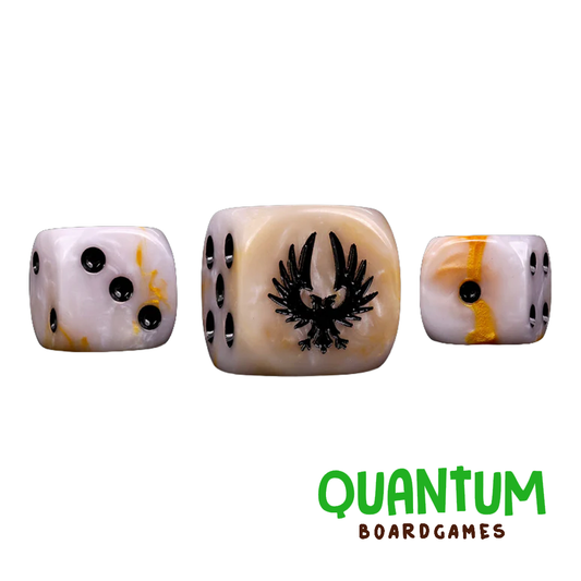 25 dados Baron of Dice Lightning Eagle con iconografía Space Marines y esquinas redondeadas