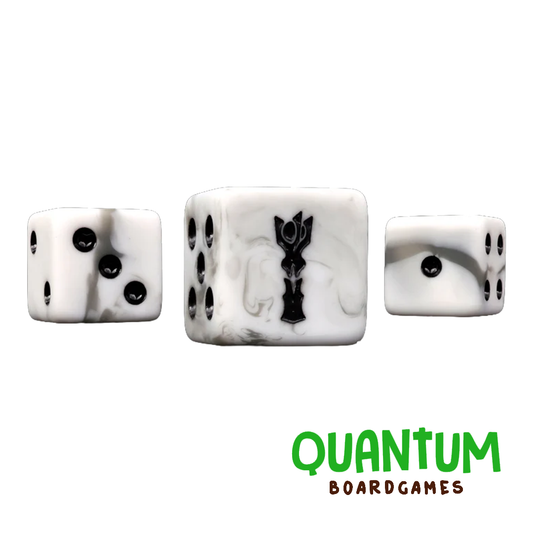 Baron of Dice: Lord of The Rings Dark Tower, White, Square 16mm