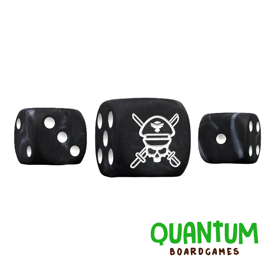 Set 25 dados negros Baron of Dice tema militar Astra Militarum Warhammer 40K