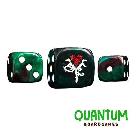 25 dados temáticos Baron of Dice Reincarnate Red Rose para ejército Drukhari Warhammer 40K