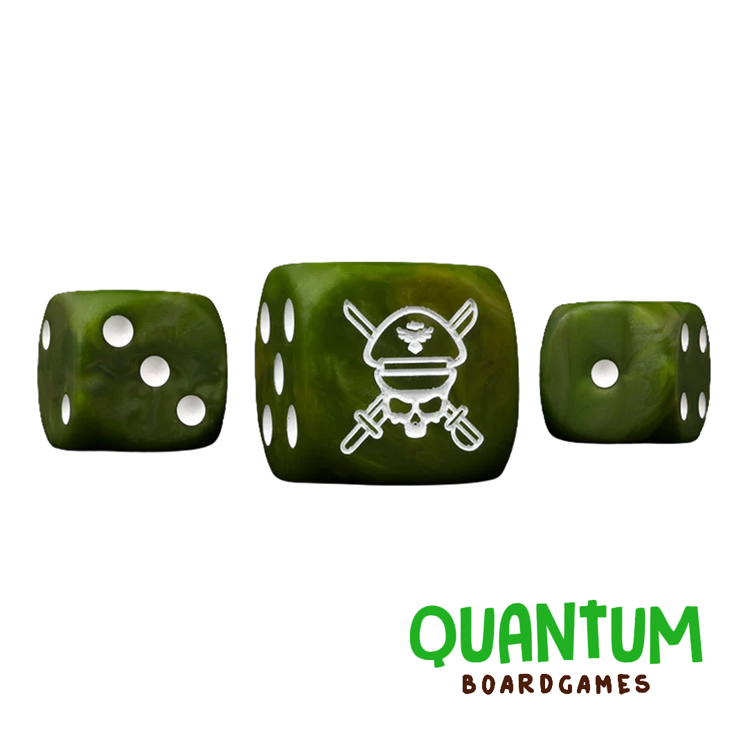 25 dados Baron of Dice camuflaje militar Astra Militarum Warhammer 40K esquinas redondeadas