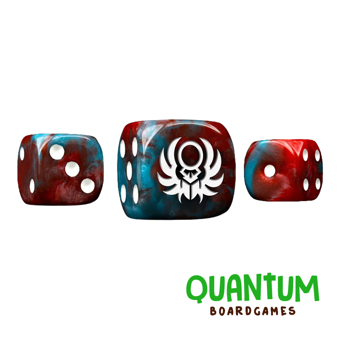 25 dados Sun Scarab rojos con iconografía egipcia para Thousand Sons Warhammer 40K