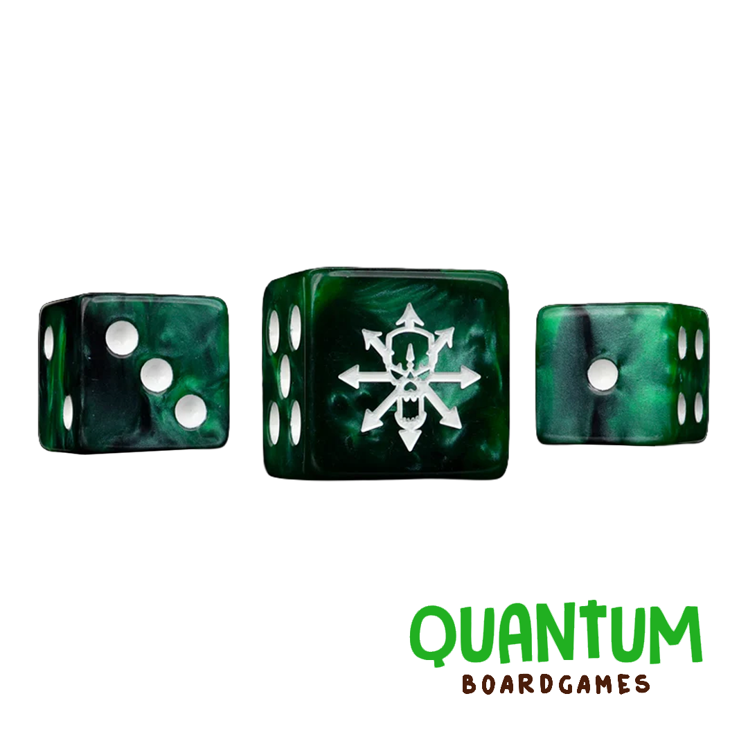 Dados Tainted Knight Green Baron of Dice set 25 esquina cuadrada para Warhammer 40K