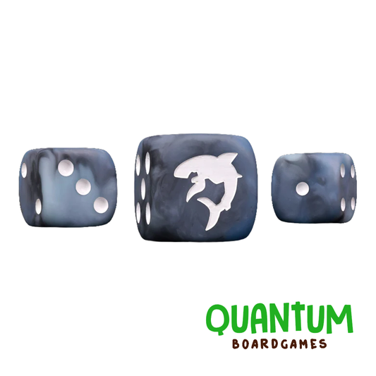 Dados Carcharodon Great White Shark Void Grey Baron of Dice 25 unidades Warhammer