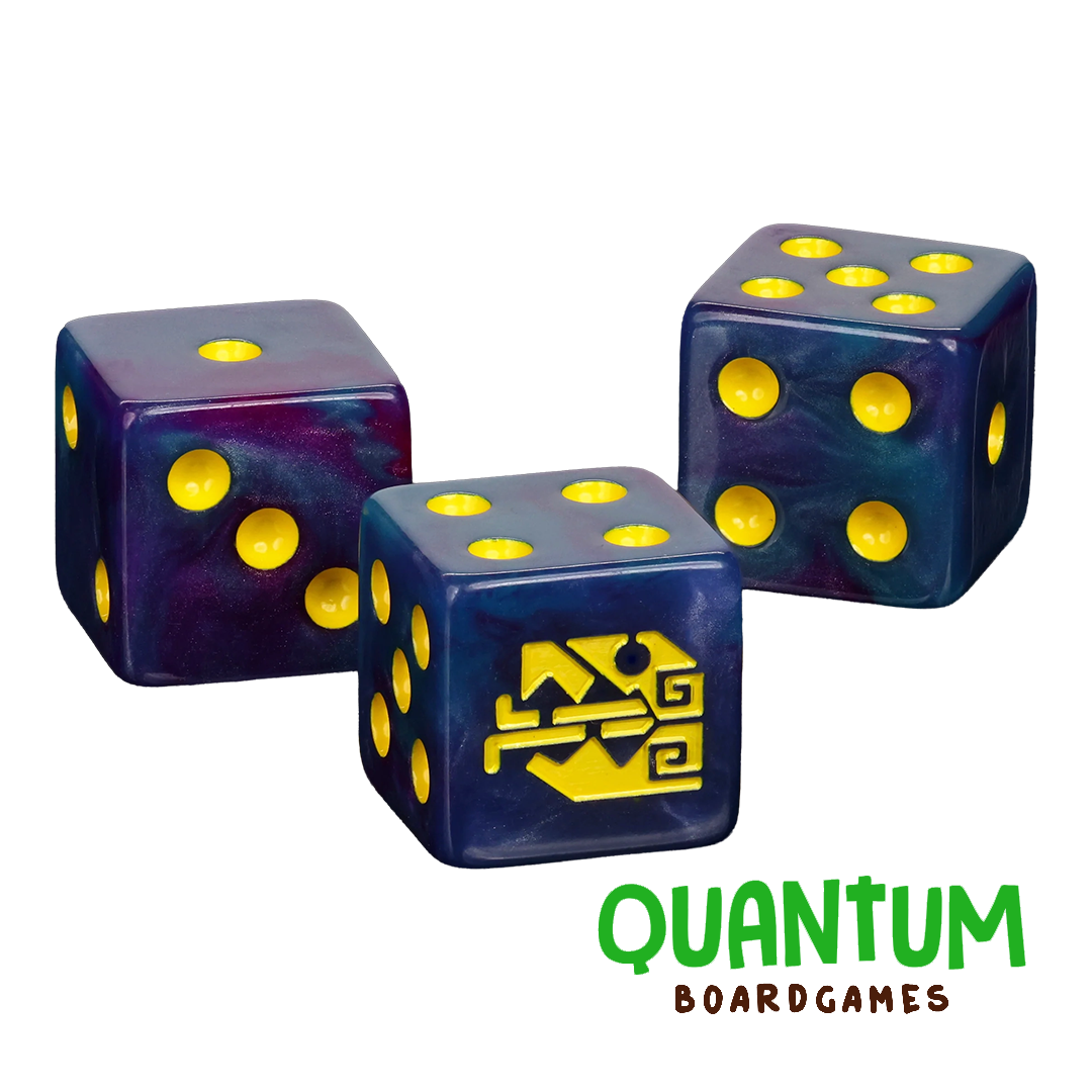 Set 25 dados Aztec Lizard Turquoise esquina cuadrada Seraphon Baron of Dice