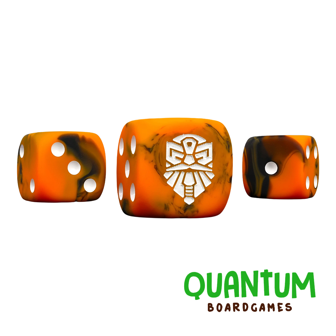 Set 25 dados Aztec Lizard Turquoise Round Corner Baron of Dice para Warhammer