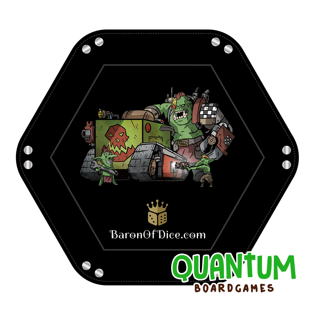 Baron of Dice Premium Dice Tray Orc Tank - Set 25 dados esquinas cuadradas Warhammer 40K