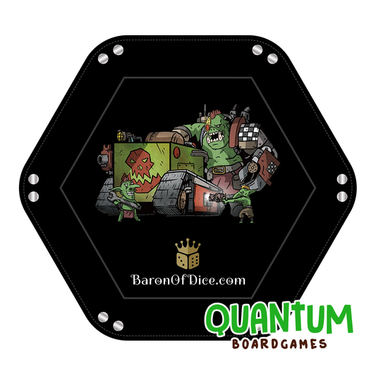Baron of Dice Premium Dice Tray Orc Tank - Set 25 dados esquinas cuadradas Warhammer 40K