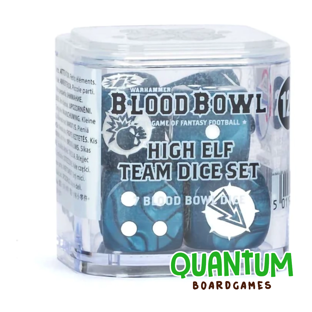Set de dados temáticos High Elf para Blood Bowl de Game Workshop, diseño exclusivo elfo