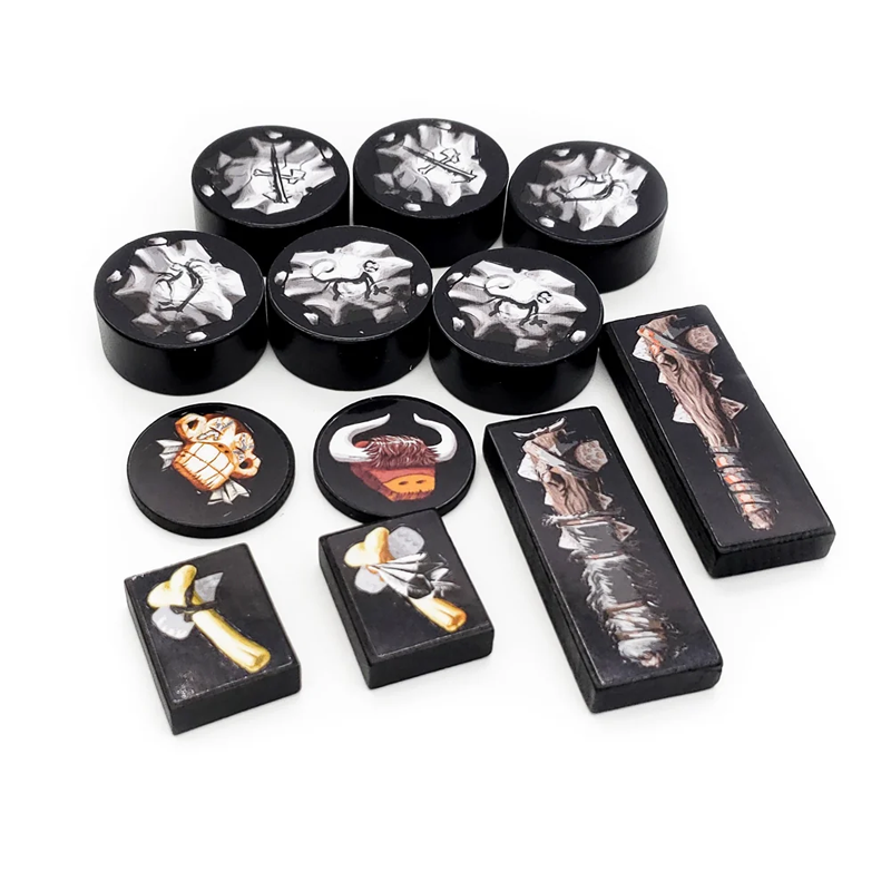 CAVEMAN CURLING WITH BLACK CLAN AND WHITE CLAN EXPANSION