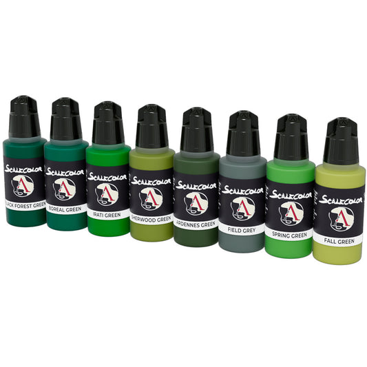 SCALE 75 COLORS OF NATURE (GREEN) PAINT SET