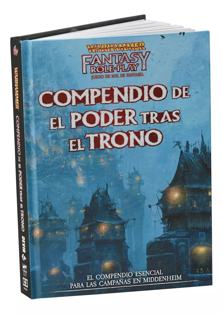 LIBRO DE ROL WARHAMMER JUEGO DE ROL COMPENDIO EL PODER TRAS EL TRONO EN ESPAÑOL