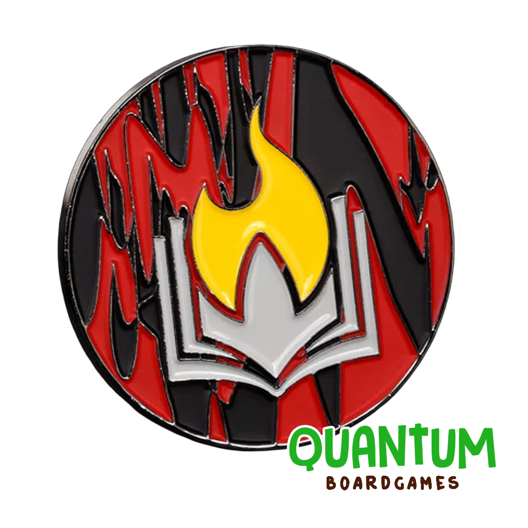 Baron of Dice: 40mm Objective Coin Scorched Book (Word Bearers) - 1pz