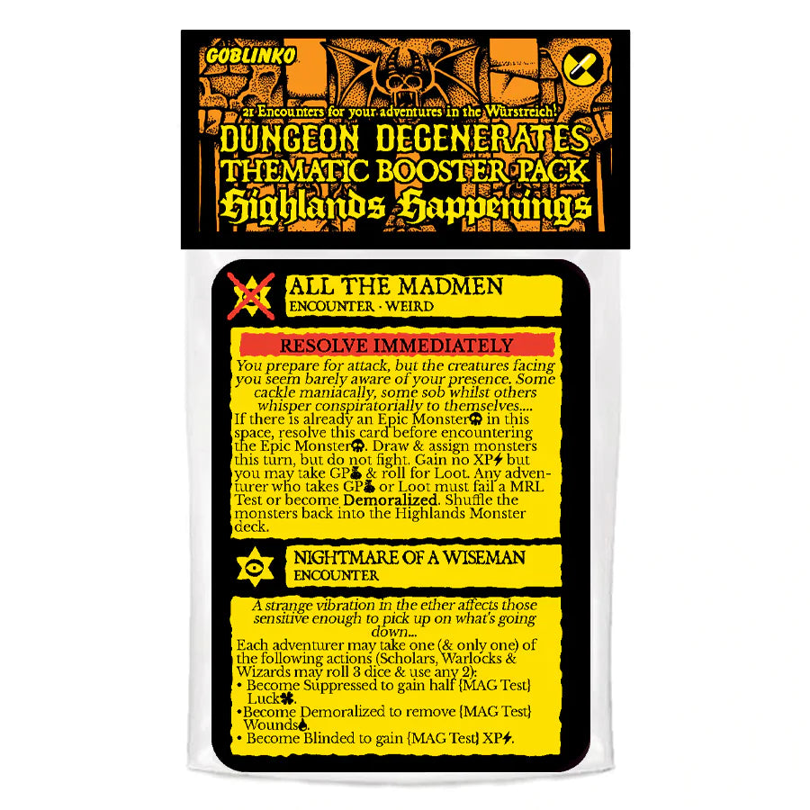 DUNGEON DEGENERATES  HIGHLANDS HAPPENINGS BOOSTER EXPANSION