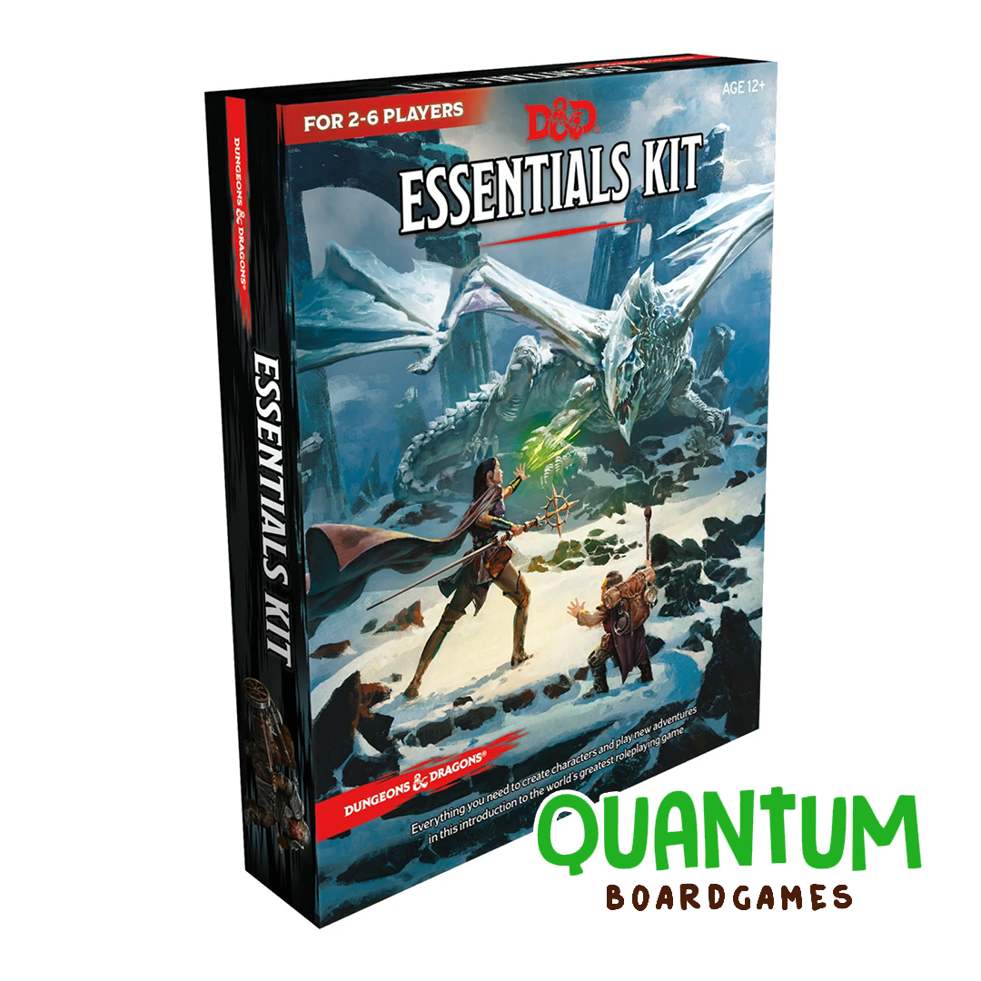 Caja Dungeons and Dragons Essentials Kit edición español con dados, reglas y accesorios incluidos