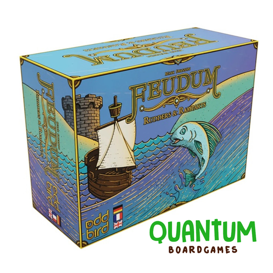 Feudum Rudders and Ramparts Expansion caja frontal juego mesa estrategia inglés