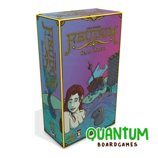 Feudum Seals and Sirens Expansion caja producto juego de mesa estrategia inglés