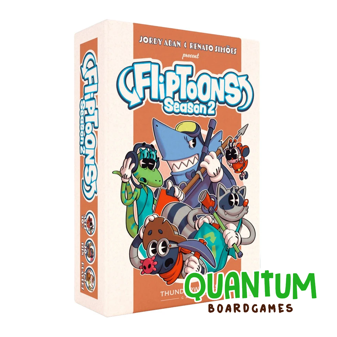 Fliptoons Season 2 caja juego de mesa Thunderworks Games personajes estrategia