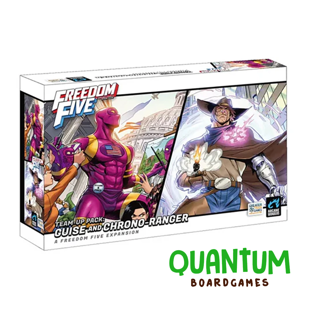 Freedom Five Chrono Ranger Expansion - Nuevo héroe con poderes de viajes temporales para juego de mesa